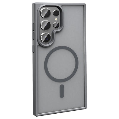 Galaxy S25 Ultra Kılıf M-safe Şarj Özellikli Mat Arka Yüzey Zore Sio Kapak Lacivert