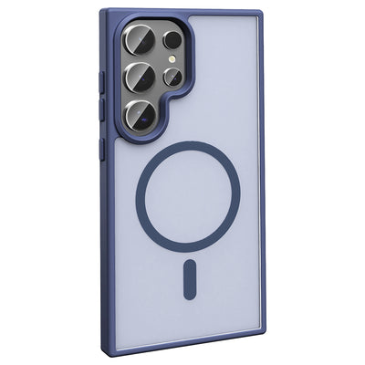 Galaxy S25 Ultra Kılıf M-safe Şarj Özellikli Mat Arka Yüzey Zore Sio Kapak Gri