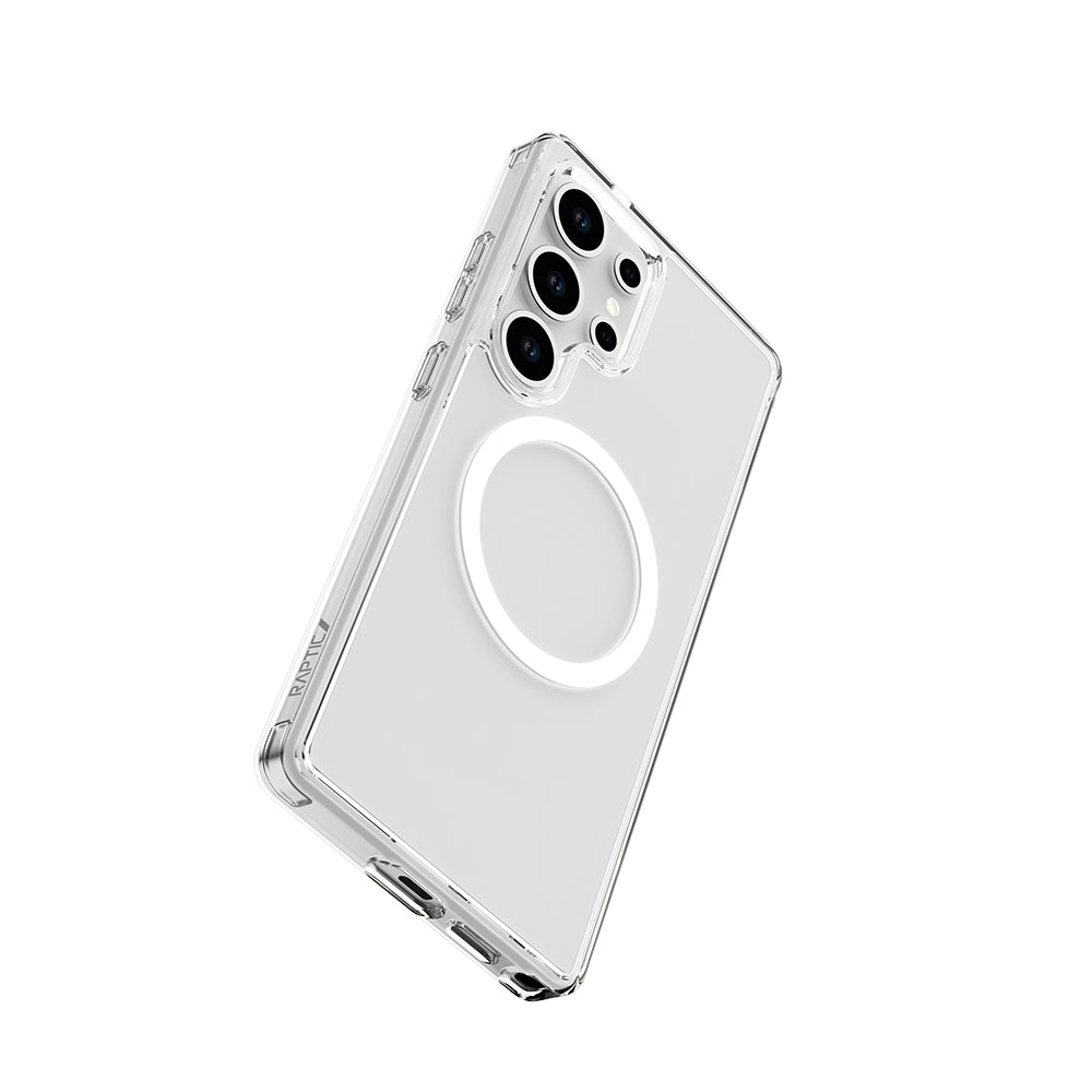 Galaxy S25 Ultra Kılıf M-safe Şarj Özellikli Raptic Crystal M-safe Serisi Şeffaf Kılıf