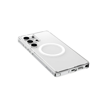 Galaxy S25 Ultra Kılıf M-safe Şarj Özellikli Raptic Crystal M-safe Serisi Şeffaf Kılıf