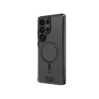 Galaxy S25 Ultra Kılıf M-safe Şarj Özellikli Şeffaf Airbag Tasarımlı Skinarma Saido Kılıf