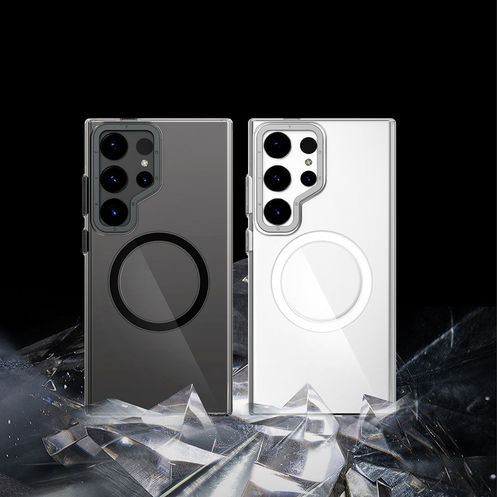 Galaxy S25 Ultra Kılıf M-safe Şarj Özellikli Şeffaf Youngkit Crystal Shield Serisi Kılıf