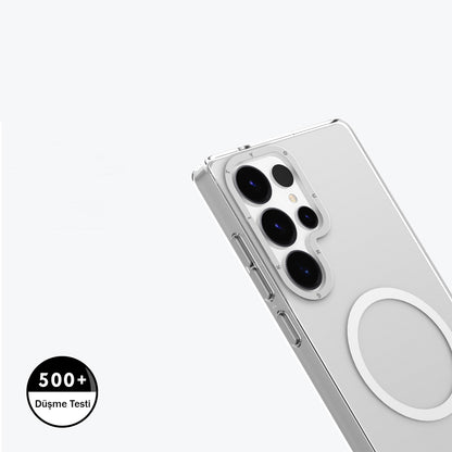 Galaxy S25 Ultra Kılıf M-safe Şarj Özellikli Şeffaf Youngkit Crystal Shield Serisi Kılıf