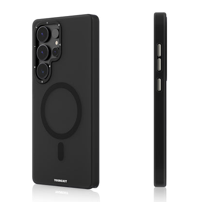 Galaxy S25 Ultra Kılıf M-safe Şarj Özellikli Youngkit Hidden Sand Serisi Kılıf