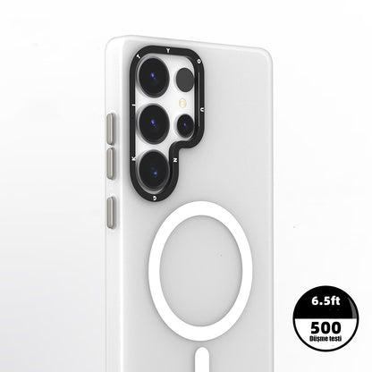 Galaxy S25 Ultra Kılıf M-safe Şarj Özellikli Youngkit Hidden Sand Serisi Kılıf