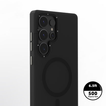 Galaxy S25 Ultra Kılıf M-safe Şarj Özellikli Youngkit Hidden Sand Serisi Kılıf