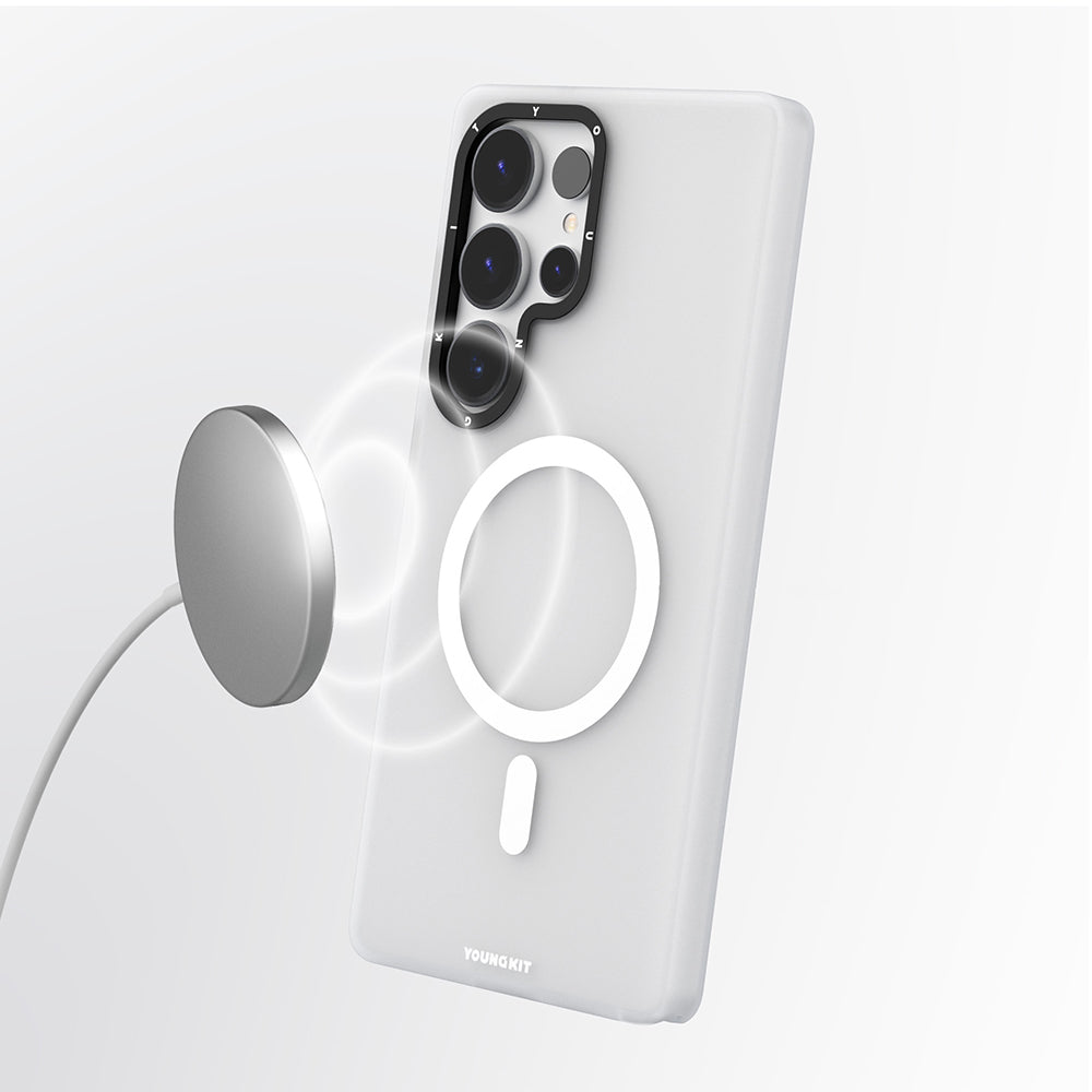Galaxy S25 Ultra Kılıf Magsafe Şarj Özellikli Youngkit Hidden Sand Serisi Kapak Siyah