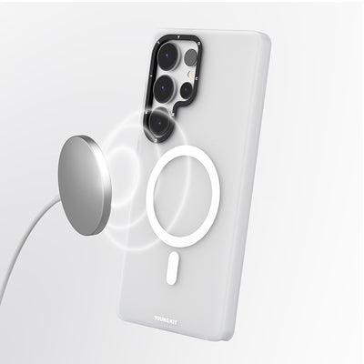 Galaxy S25 Ultra Kılıf Magsafe Şarj Özellikli Youngkit Hidden Sand Serisi Kapak Siyah