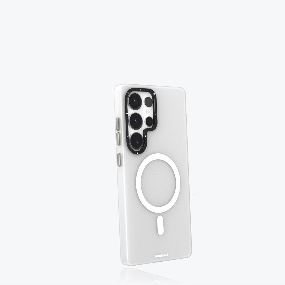 Galaxy S25 Ultra Kılıf M-safe Şarj Özellikli Youngkit Hidden Sand Serisi Kılıf