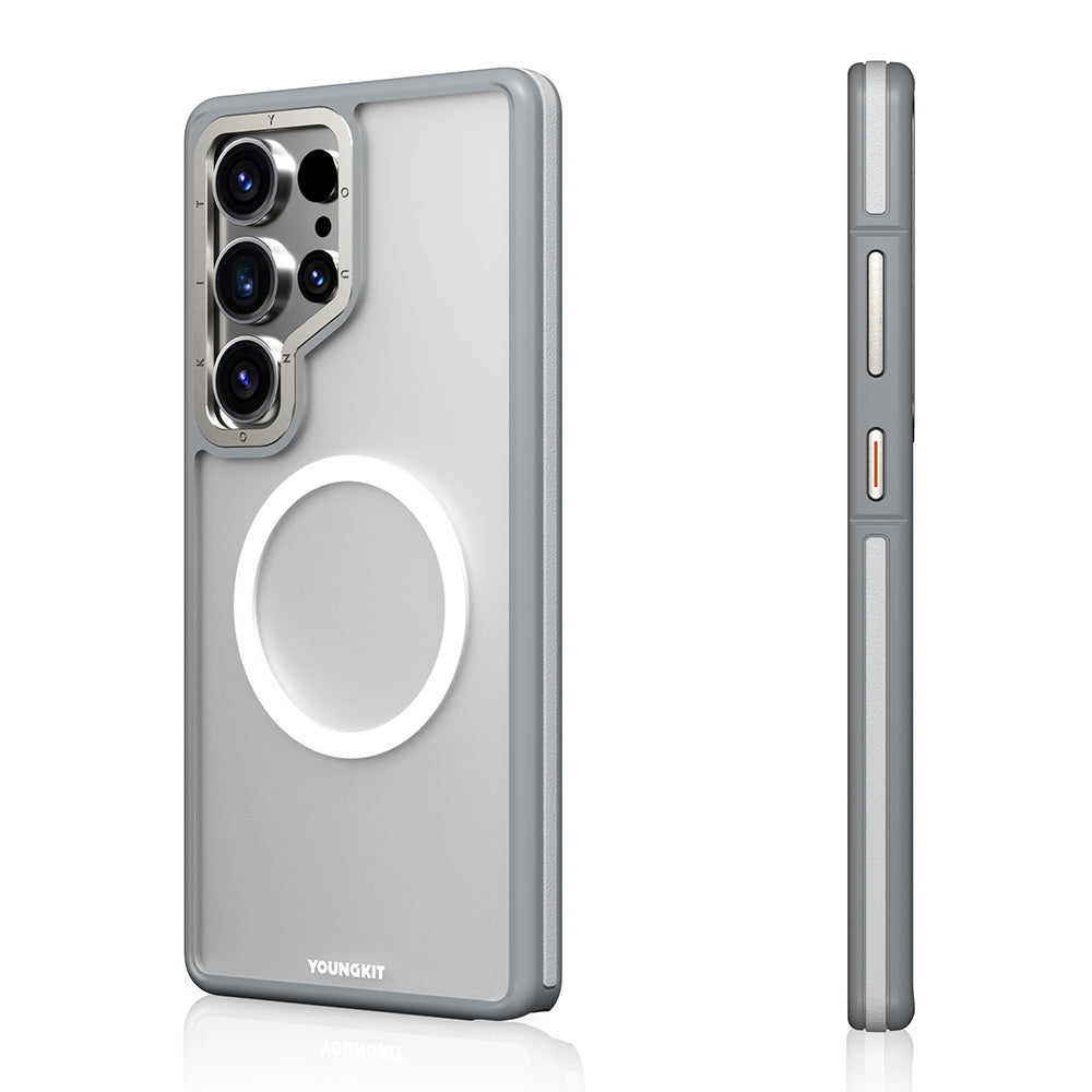 Galaxy S25 Ultra Kılıf M-safe Şarj Özellikli Youngkit Rock Sand Serisi Kılıf