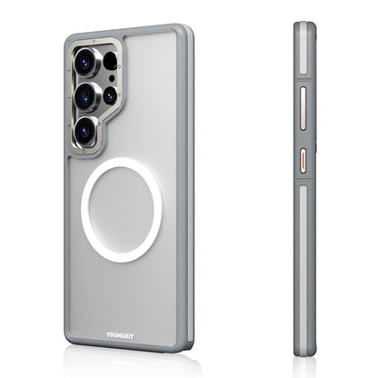 Galaxy S25 Ultra Kılıf M-safe Şarj Özellikli Youngkit Rock Sand Serisi Kılıf