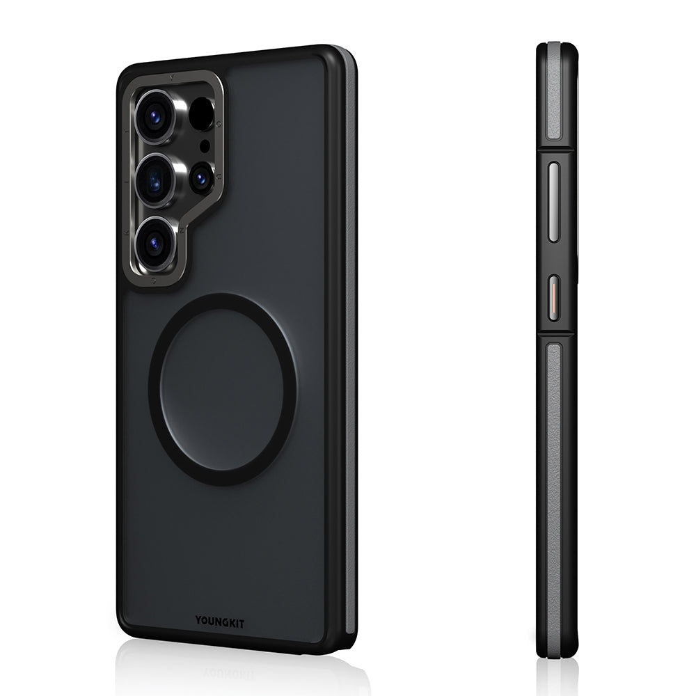 Galaxy S25 Ultra Kılıf M-safe Şarj Özellikli Youngkit Rock Sand Serisi Kılıf