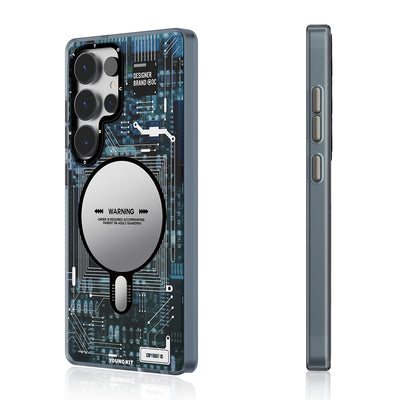 Galaxy S25 Ultra Kılıf Magsafe Şarj Özellikli YoungKit Technology Serisi Kapak Siyah