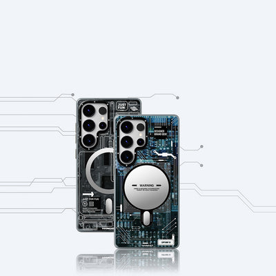 Galaxy S25 Ultra Kılıf Magsafe Şarj Özellikli YoungKit Technology Serisi Kapak Siyah