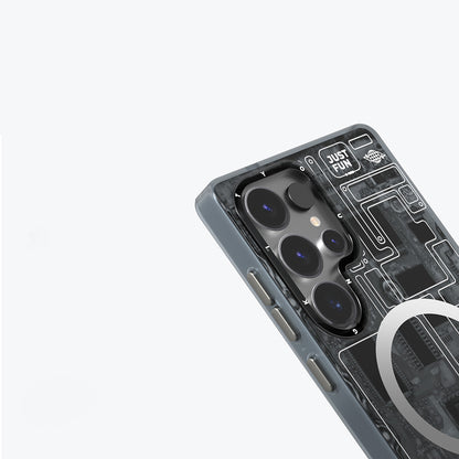 Galaxy S25 Ultra Kılıf M-safe Şarj Özellikli YoungKit Technology Serisi Kılıf