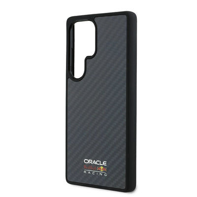 Galaxy S25 Ultra Kılıf Redbull Orjinal Lisanslı M-safe Şarj Özellikli Karbon Fiber Tasarımlı Parlayan Logolu Kapak Siyah