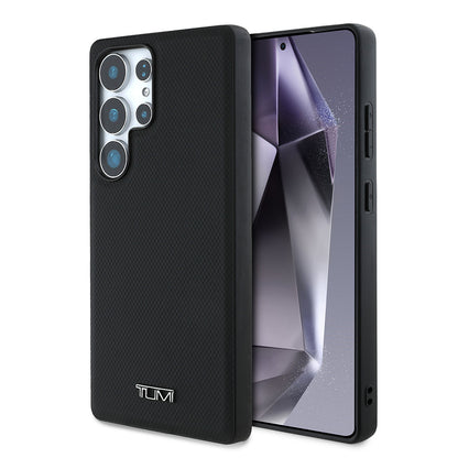 Galaxy S25 Ultra Kılıf TUMI M-safe Şarj Özellikli Deri Noktalı Dizayn Kılıf