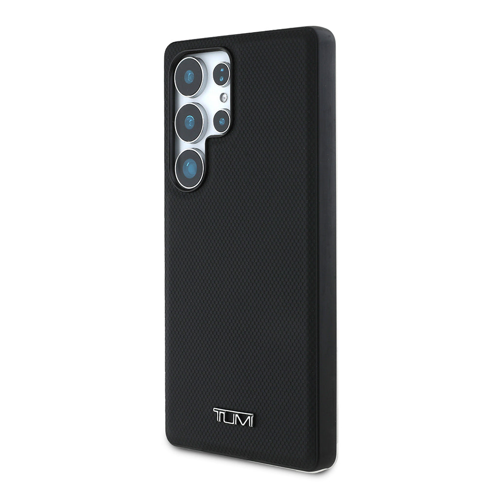 Galaxy S25 Ultra Kılıf TUMI M-safe Şarj Özellikli Deri Noktalı Dizayn Kılıf