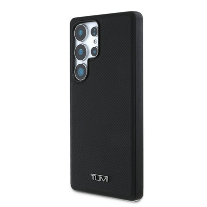 Galaxy S25 Ultra Kılıf TUMI M-safe Şarj Özellikli Deri Noktalı Dizayn Kılıf