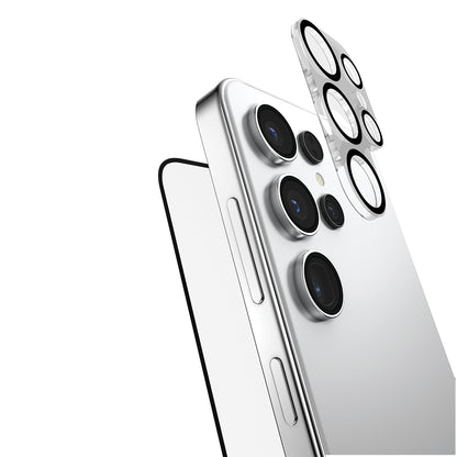 Galaxy S25 Ultra Raptic 2in1 Bundle Kit Parmak İzi BırakmayanTemperli Ekran Koruyucu + Lens Koruyucu Set