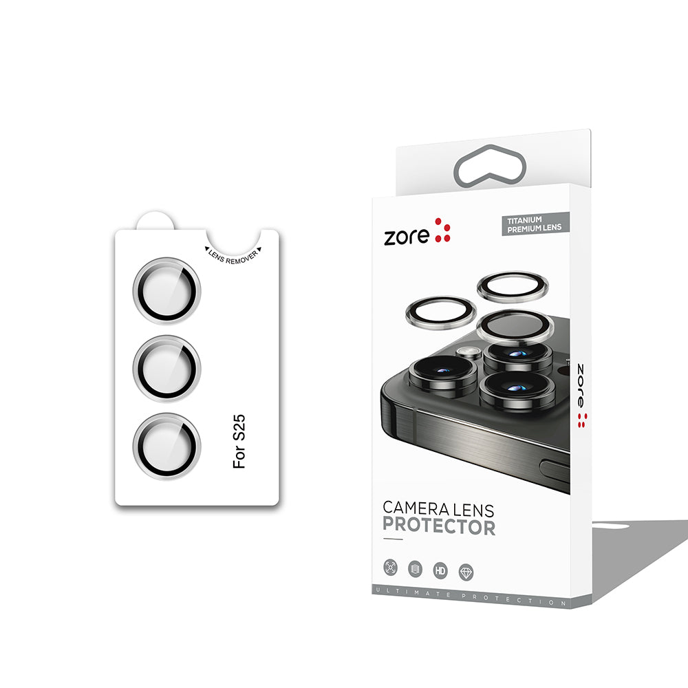 Galaxy S25 Zore CL-12 Premium Safir Parmak İzi Bırakmayan Anti-Reflective Kamera Lens Koruyucu