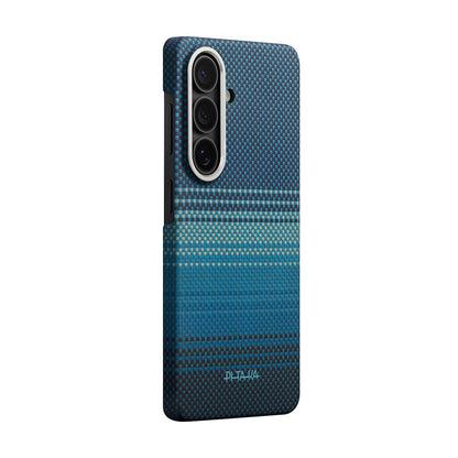 Galaxy S26 Plus Kılıf M-safe Şarj Özellikli Aramid Fiber Pitaka Tactile Woven Sunset-Moonrise Serisi Kapak