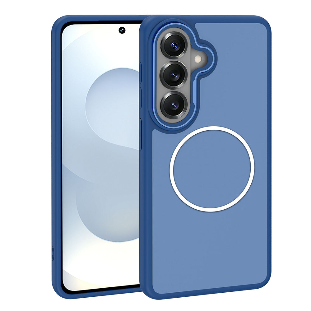 Galaxy S26 Plus Kılıf M-Safe Şarj Özellikli Metal Kamera Çerçeveli Zore Sanremo Silikon Kapak