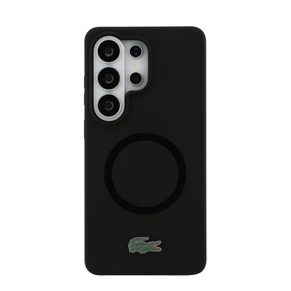 Galaxy S26 Ultra Kılıf Lacoste Orjinal Lisanslı M-safe Şarj Özellikli İkonik Logolu Metal Kamera Çerçeveli Silikon Kapak