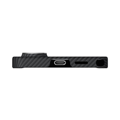 Galaxy S26 Ultra Kılıf M-safe Şarj Özellikli 600D Aramid Fiber Pitaka Ultra-Slim Classic Serisi Black-Grey Twill Kapak