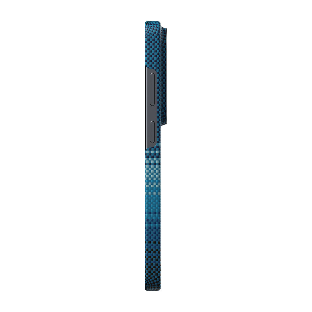 Galaxy S26 Ultra Kılıf M-safe Şarj Özellikli Aramid Fiber Pitaka Tactile Woven Sunset-Moonrise Serisi Kapak