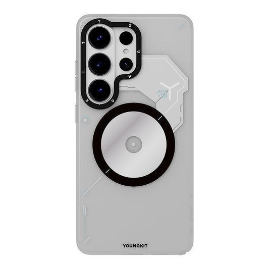 Galaxy S26 Ultra Kılıf M-safe Şarj Özellikli Disk Desenli Youngkit Disc Battle Kapak