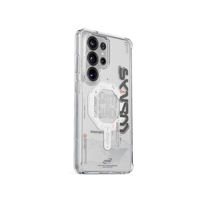 Galaxy S26 Ultra Kılıf M-safe Şarj Özellikli Yazı Desenli Airbag Tasarımlı Skinarma Sonix Kapak