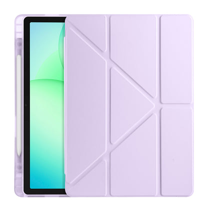 Galaxy Tab A11 Plus Kılıf Zore Tri Folding Kalem Bölmeli Standlı Kılıf