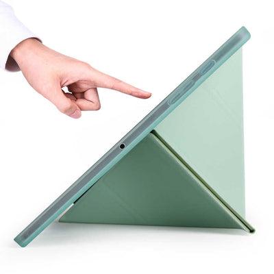 Galaxy Tab A7 10.4 T500 2020 Kılıf Zore Tri Folding Kalem Bölmeli Standlı Kılıf Rose Gold