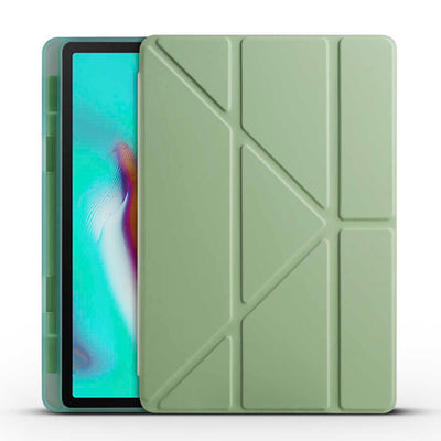 Galaxy Tab A7 10.4 T500 2020 Kılıf Zore Tri Folding Kalem Bölmeli Standlı Kılıf Koyu Yeşil