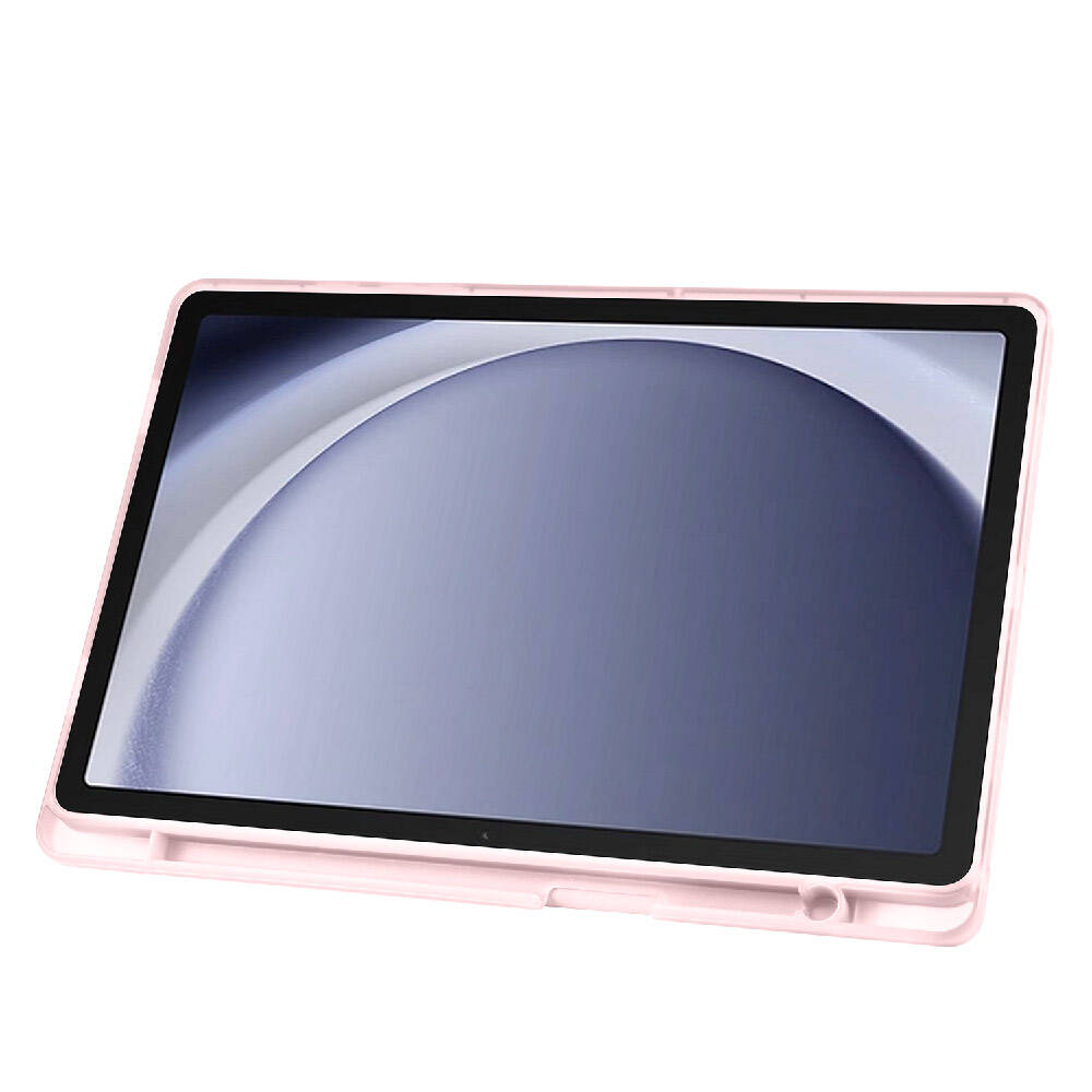 Galaxy Tab A9 Kılıf Zore Tri Folding Kalem Bölmeli Standlı Kılıf Mavi