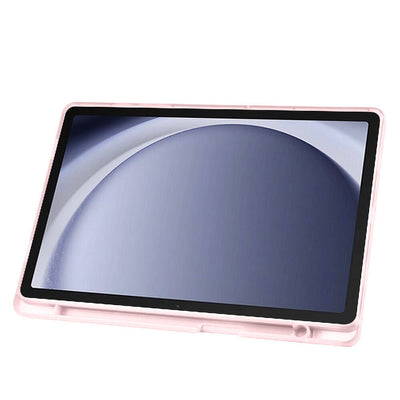 Galaxy Tab A9 Kılıf Zore Tri Folding Kalem Bölmeli Standlı Kılıf Gri