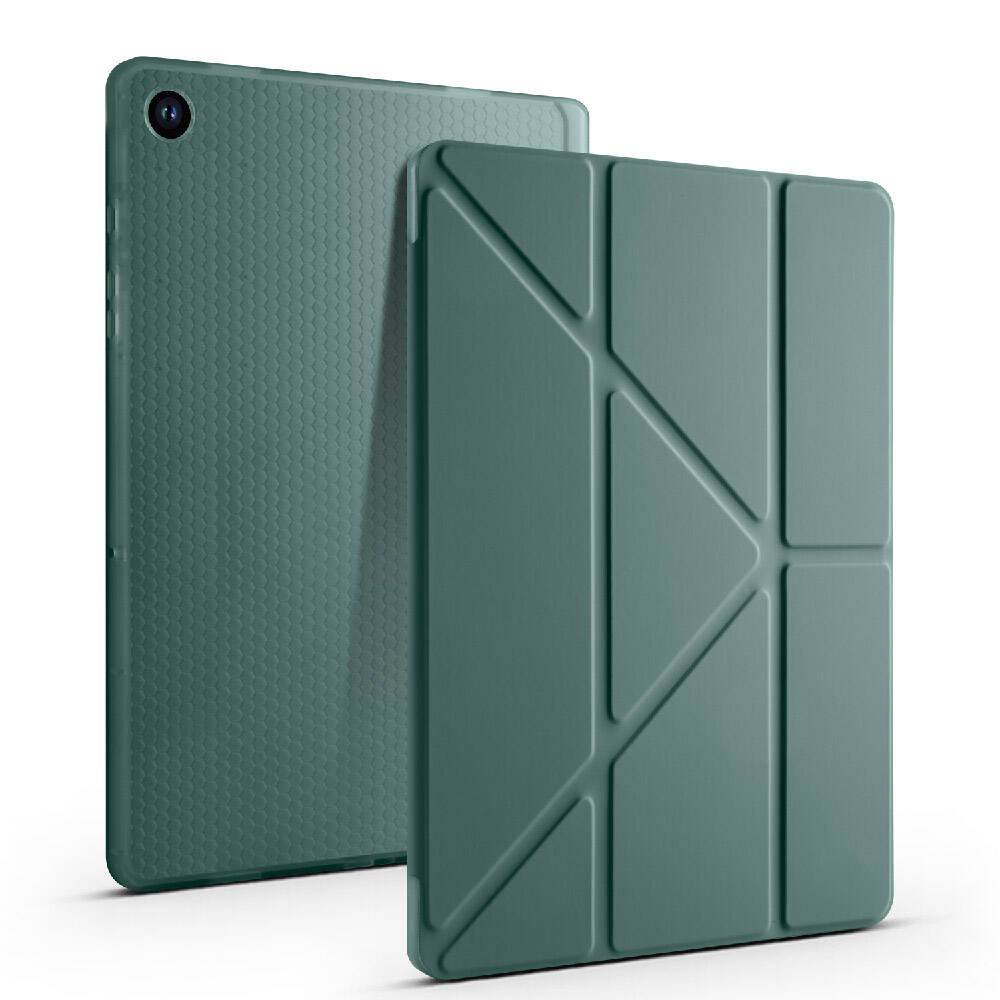 Galaxy Tab A9 Plus Kılıf Zore Tri Folding Kalem Bölmeli Standlı Kılıf Lila