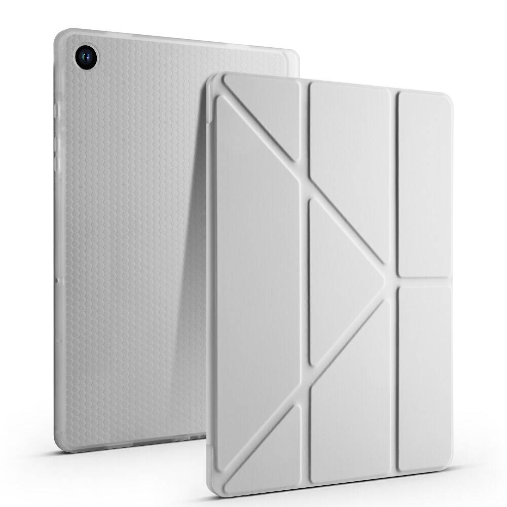 Galaxy Tab A9 Plus Kılıf Zore Tri Folding Kalem Bölmeli Standlı Kılıf Açık Yeşil