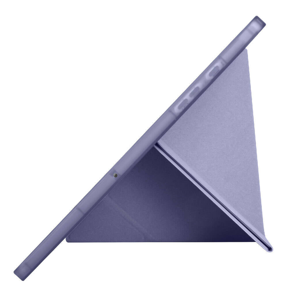 Galaxy Tab A9 Plus Kılıf Zore Tri Folding Kalem Bölmeli Standlı Kılıf Siyah