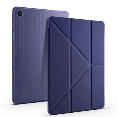 Galaxy Tab A9 Plus Kılıf Zore Tri Folding Kalem Bölmeli Standlı Kılıf Mor