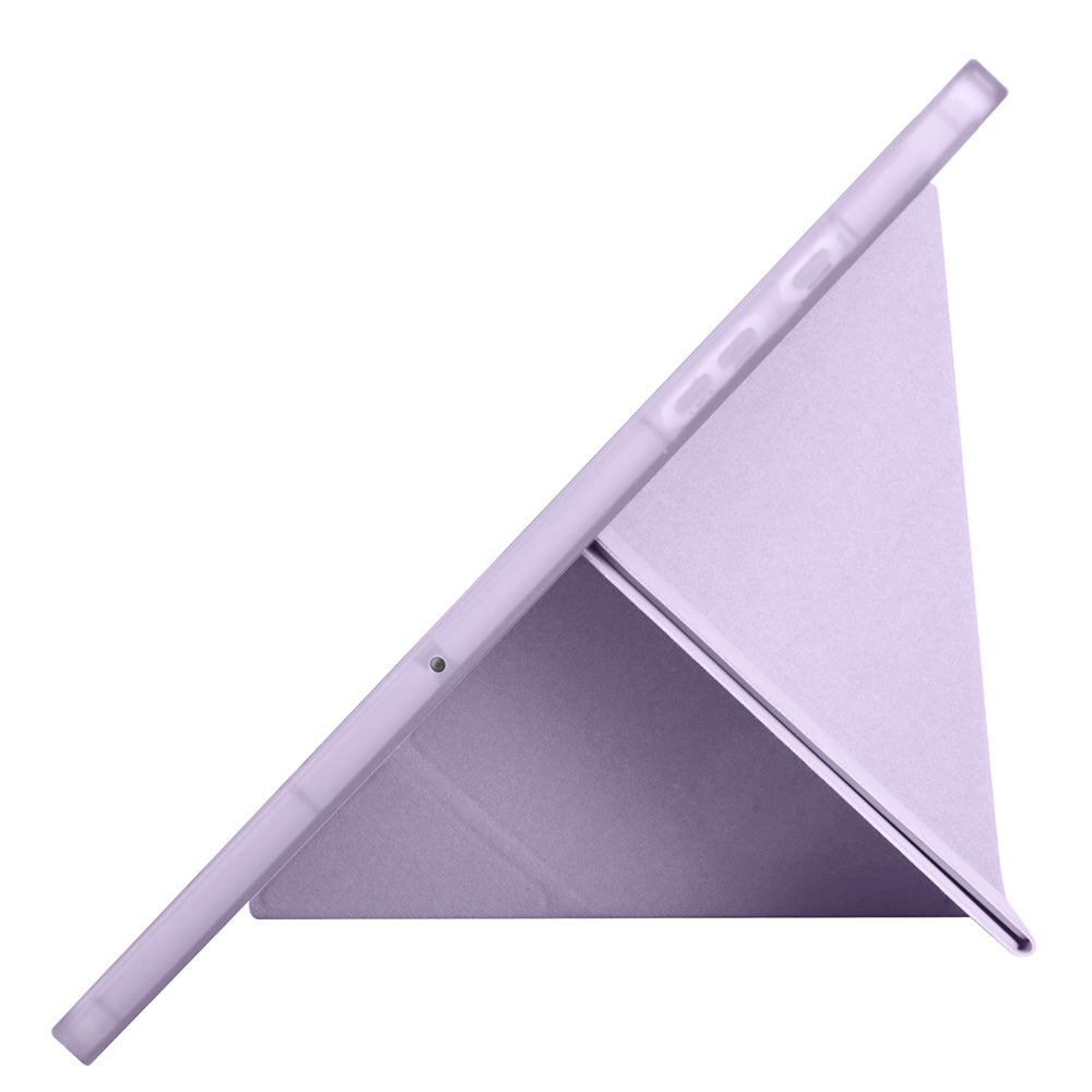 Galaxy Tab A9 Plus Kılıf Zore Tri Folding Kalem Bölmeli Standlı Kılıf Siyah