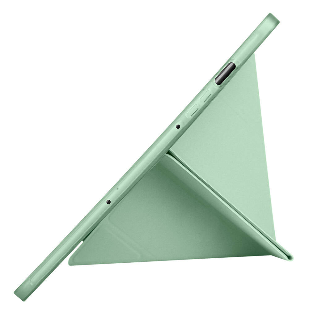 Galaxy Tab S10 FE Kılıf Zore Tri Folding Kalem Bölmeli Standlı Kılıf Yeşil