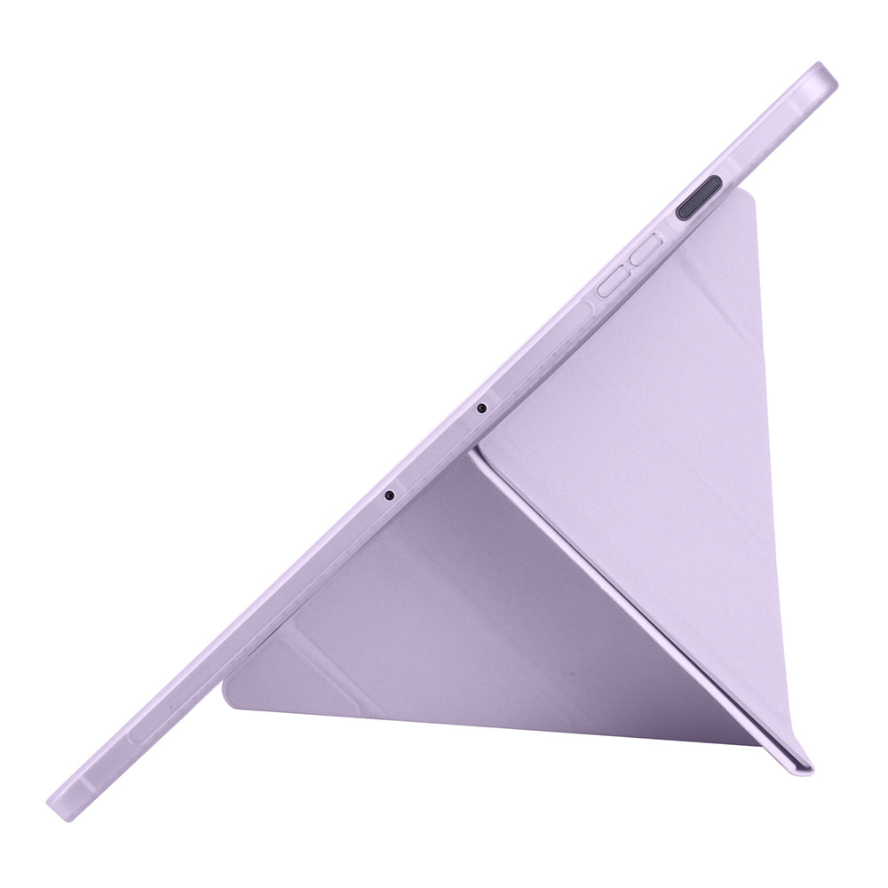 Galaxy Tab S10 FE Plus Kılıf Zore Tri Folding Kalem Bölmeli Standlı Kılıf Gri