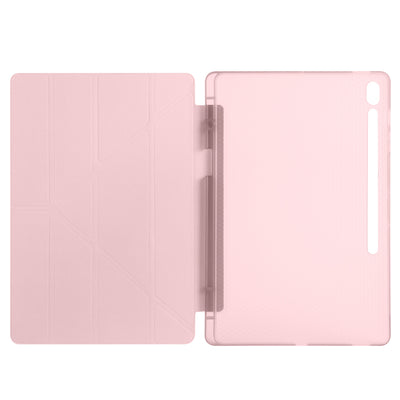 Galaxy Tab S10 FE Plus Kılıf Zore Tri Folding Kalem Bölmeli Standlı Kılıf Lacivert