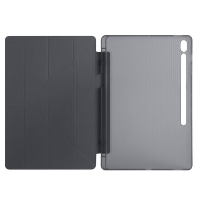 Galaxy Tab S10 FE Plus Kılıf Zore Tri Folding Kalem Bölmeli Standlı Kılıf Lacivert