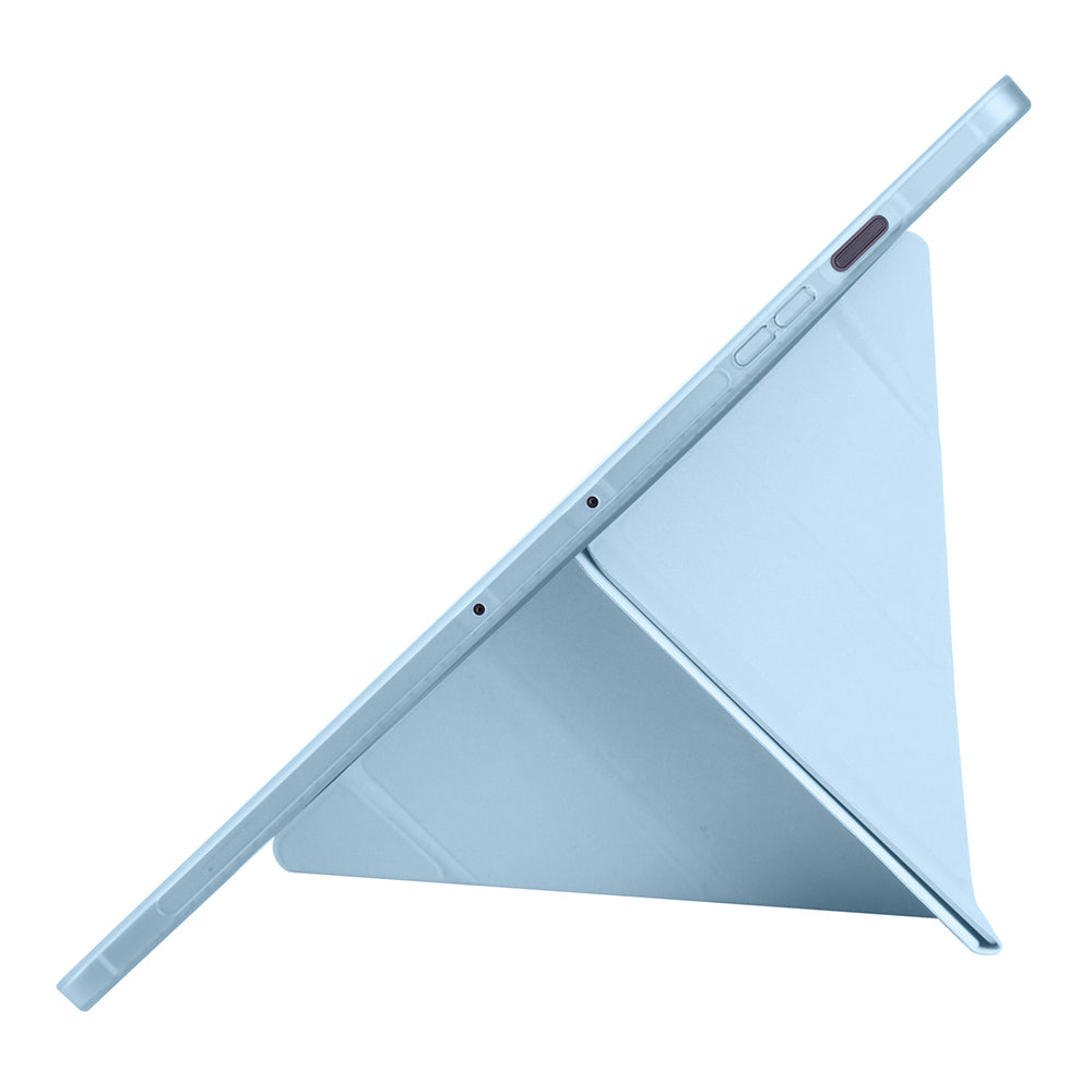 Galaxy Tab S10 FE Plus Kılıf Zore Tri Folding Kalem Bölmeli Standlı Kılıf Gri