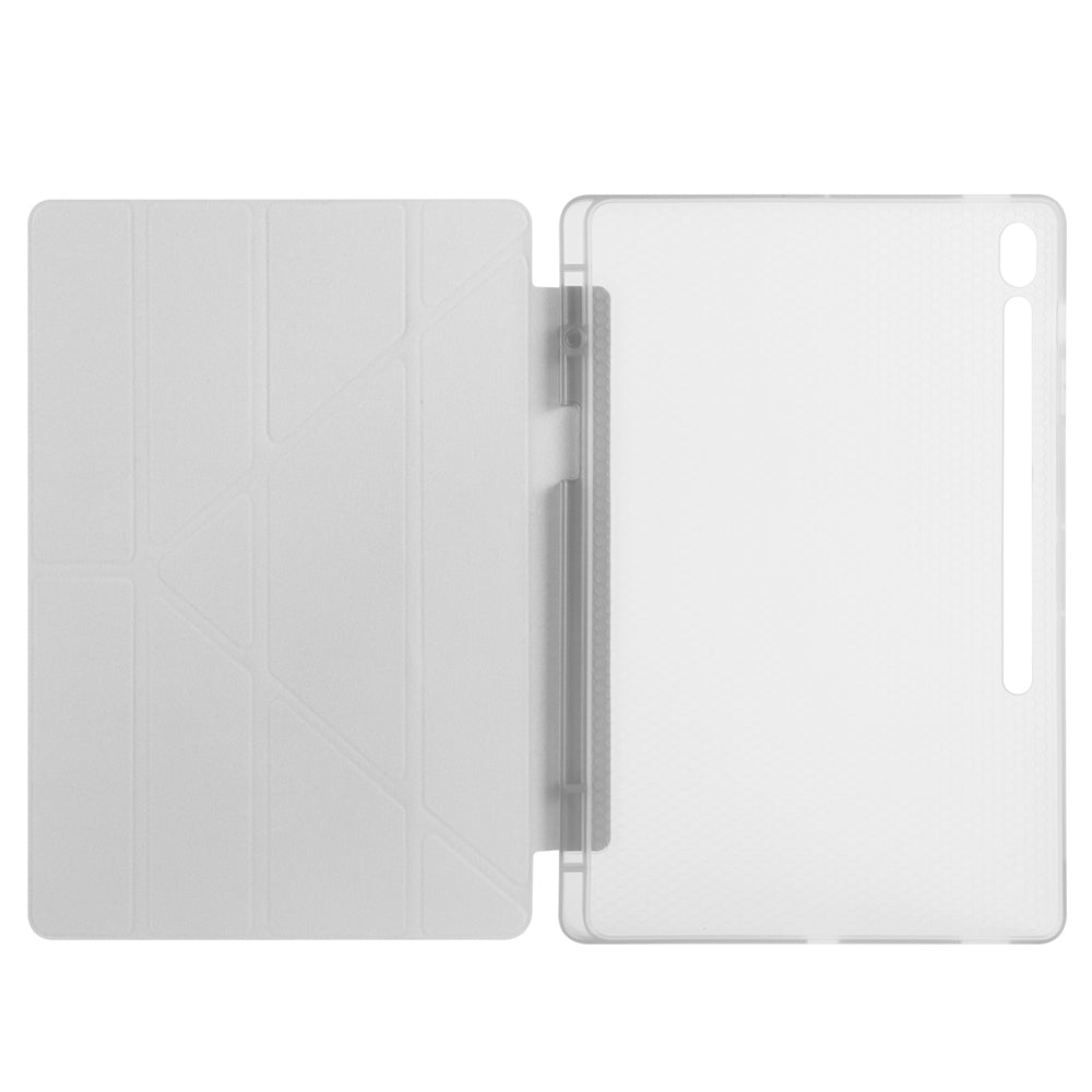 Galaxy Tab S10 FE Plus Kılıf Zore Tri Folding Kalem Bölmeli Standlı Kılıf Mor