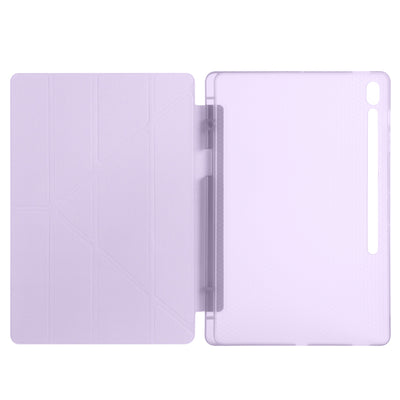 Galaxy Tab S10 FE Plus Kılıf Zore Tri Folding Kalem Bölmeli Standlı Kılıf Gri