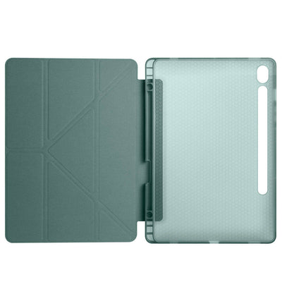 Galaxy Tab S10 Lite Kılıf Zore Tri Folding Kalem Bölmeli Standlı Kılıf Lacivert